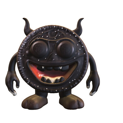 Demonic Cookie Monster  Low-poly 3D model
