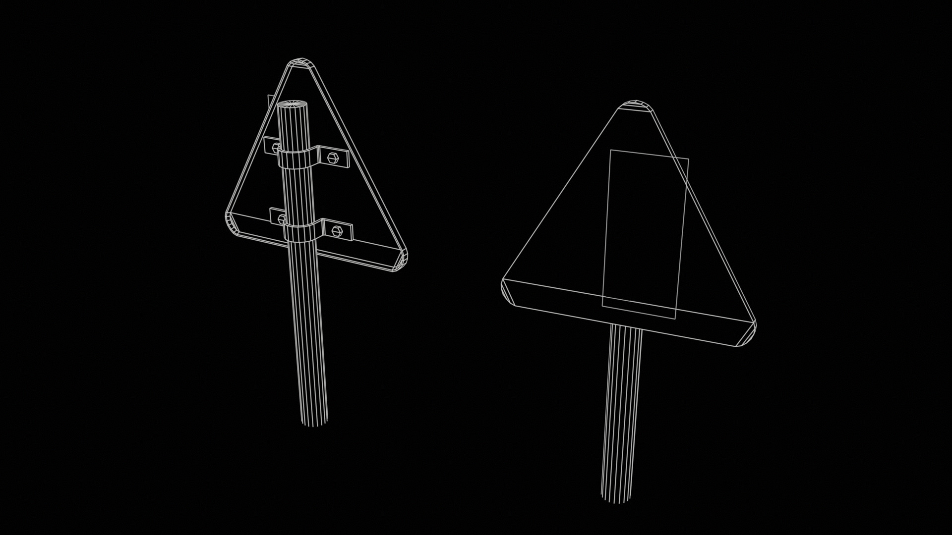 Priority Road Signs Pack Game Ready Vol 3 Low-poly 3D model_24