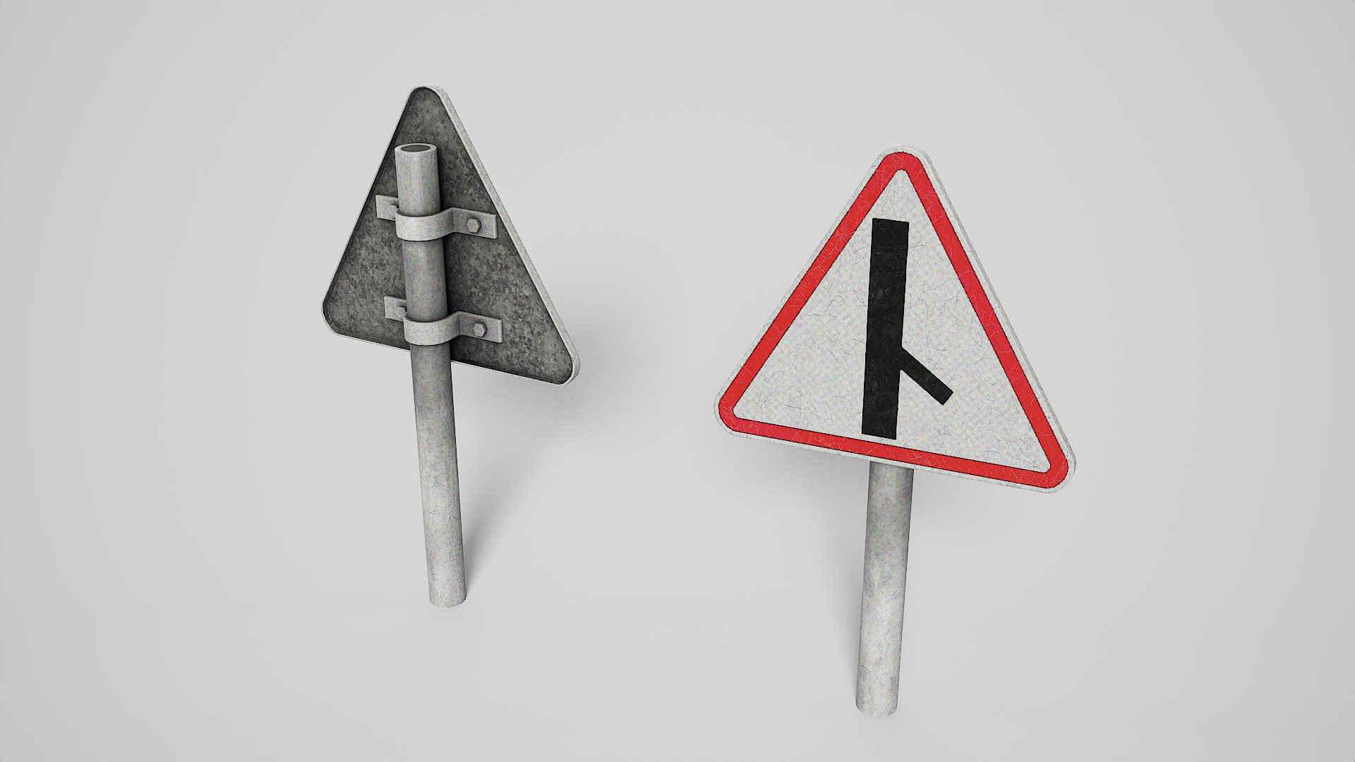 Priority Road Signs Pack Game Ready Vol 3 Low-poly 3D model_8