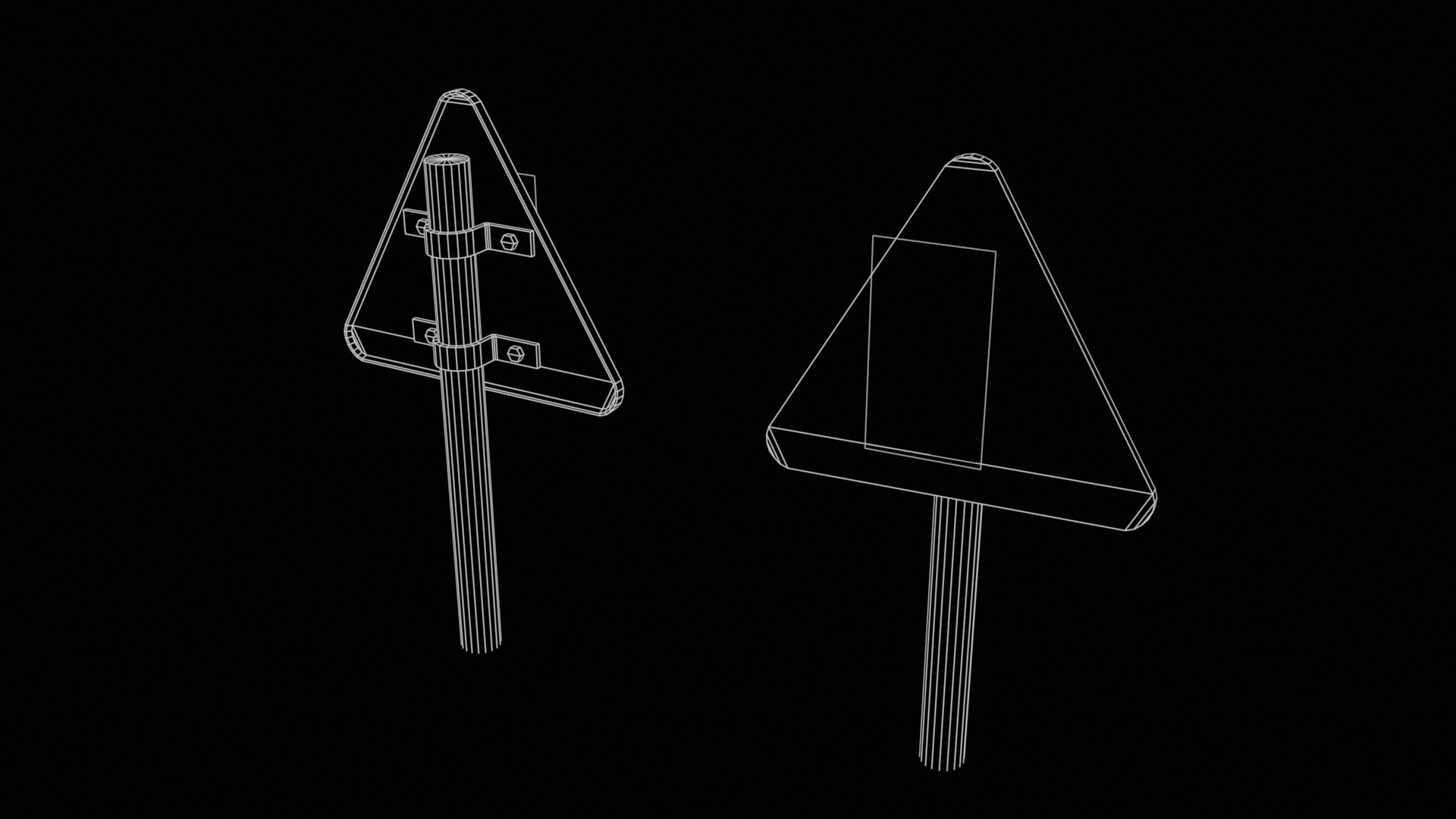 Priority Road Signs Pack Game Ready Vol 3 Low-poly 3D model_21