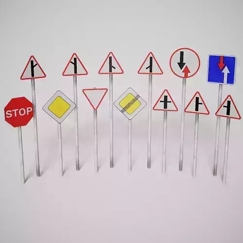 Priority Road Signs Pack Game Ready Vol 3