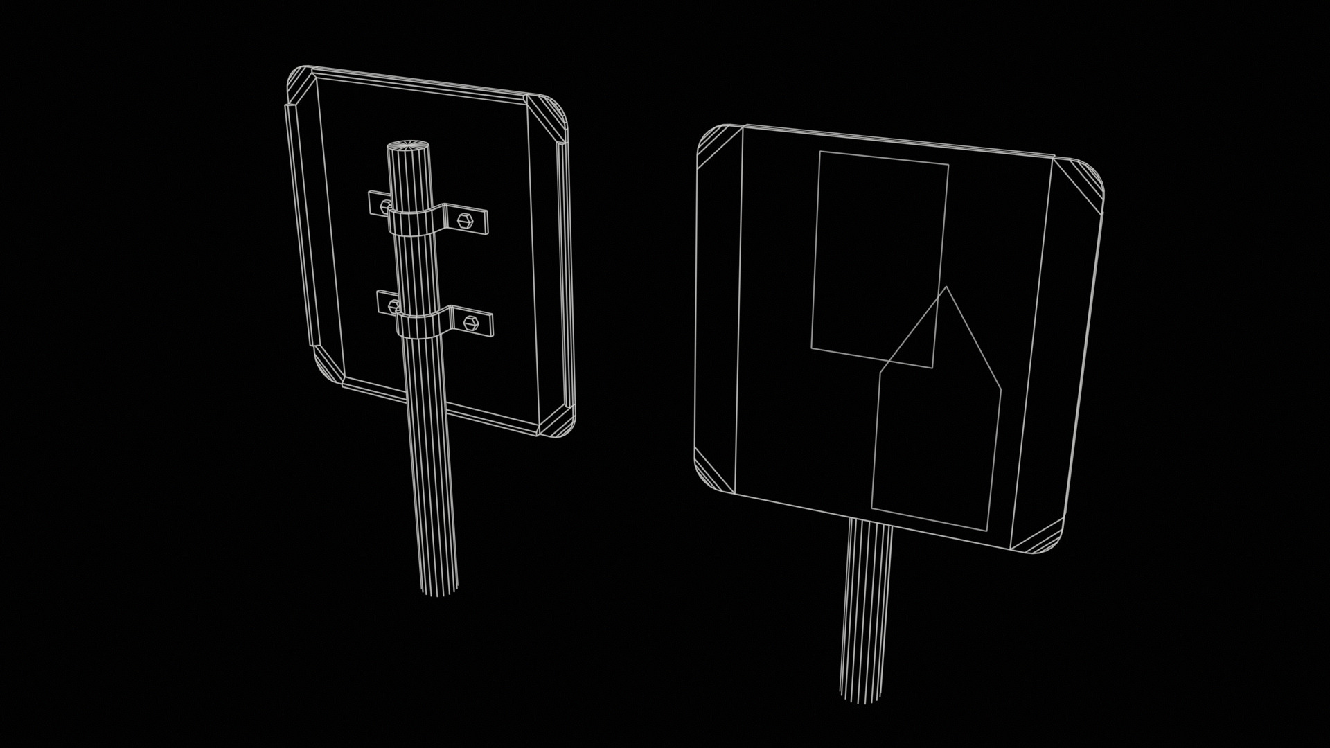 Priority Road Signs Pack Game Ready Vol 3 Low-poly 3D model_20