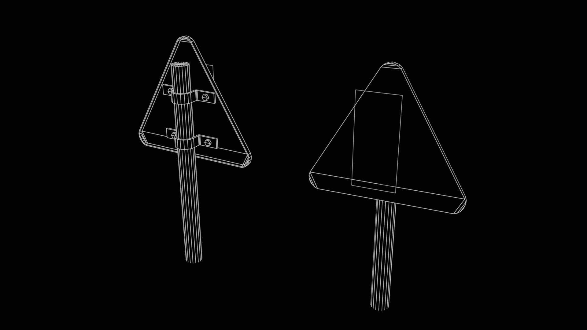 Priority Road Signs Pack Game Ready Vol 3 Low-poly 3D model_26