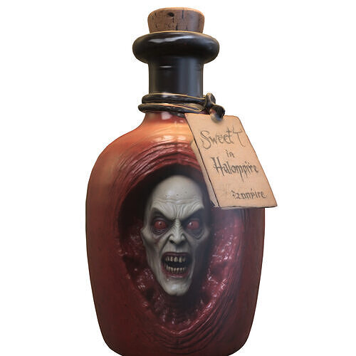 Vampire Potion Bottle Low-poly 3D model