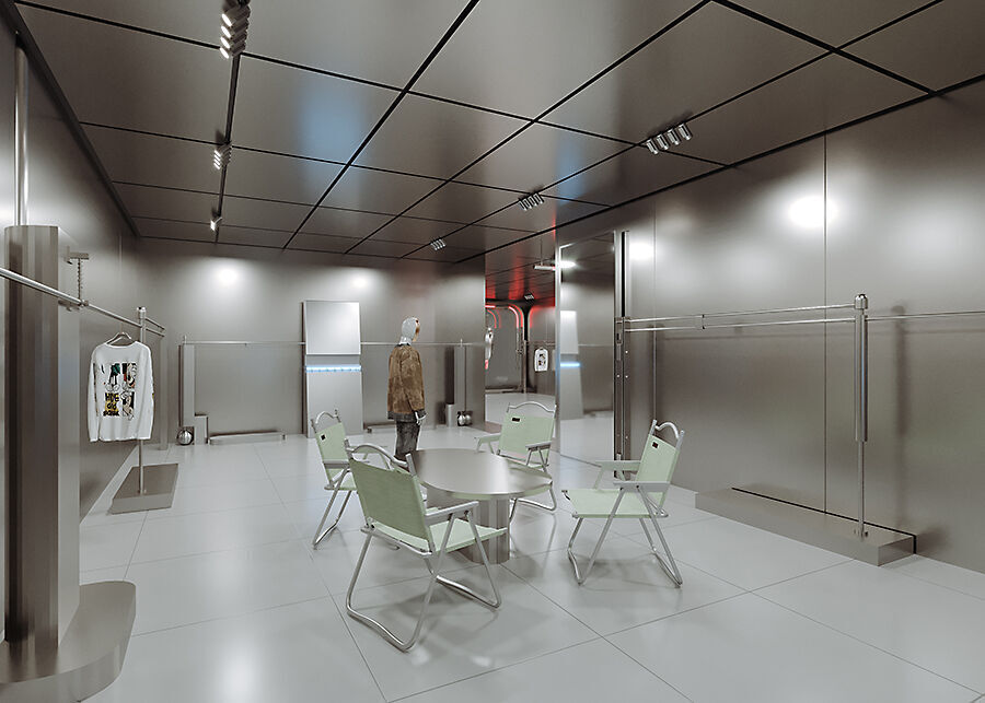 Interior Design of Clothing Store Low-poly 3D model_5