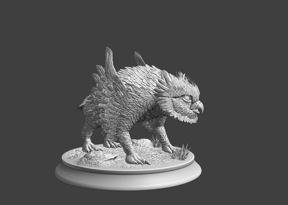 Owlbear statue 3D print model