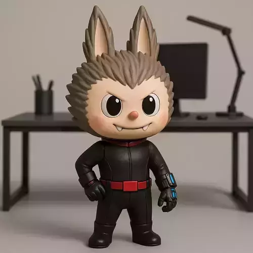 Labubu - Black Widow DC Comics statue - 3D print