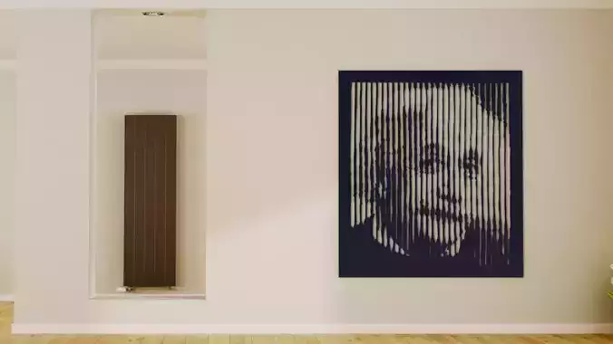 Halftone wall sticker Albert Einstein 3D print model