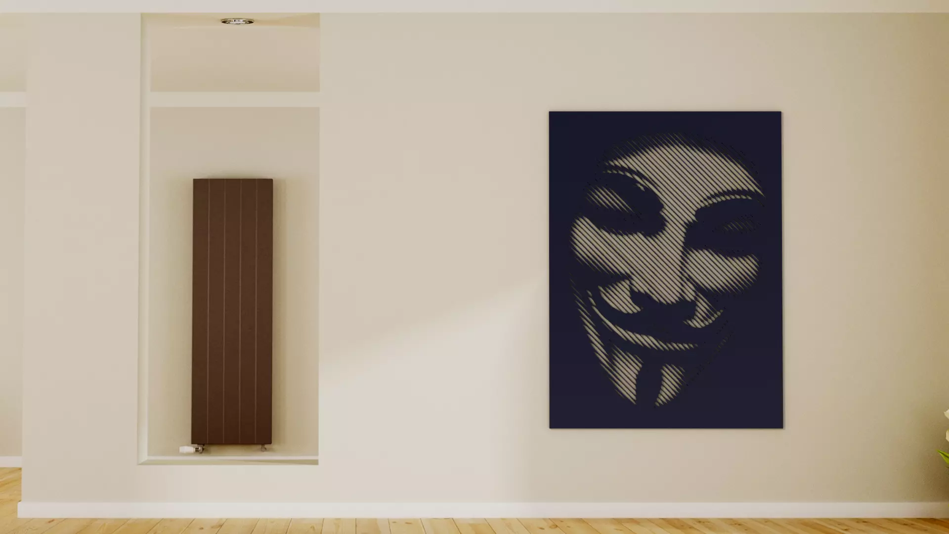 Halftone wall sticker Anonymous 3D print model