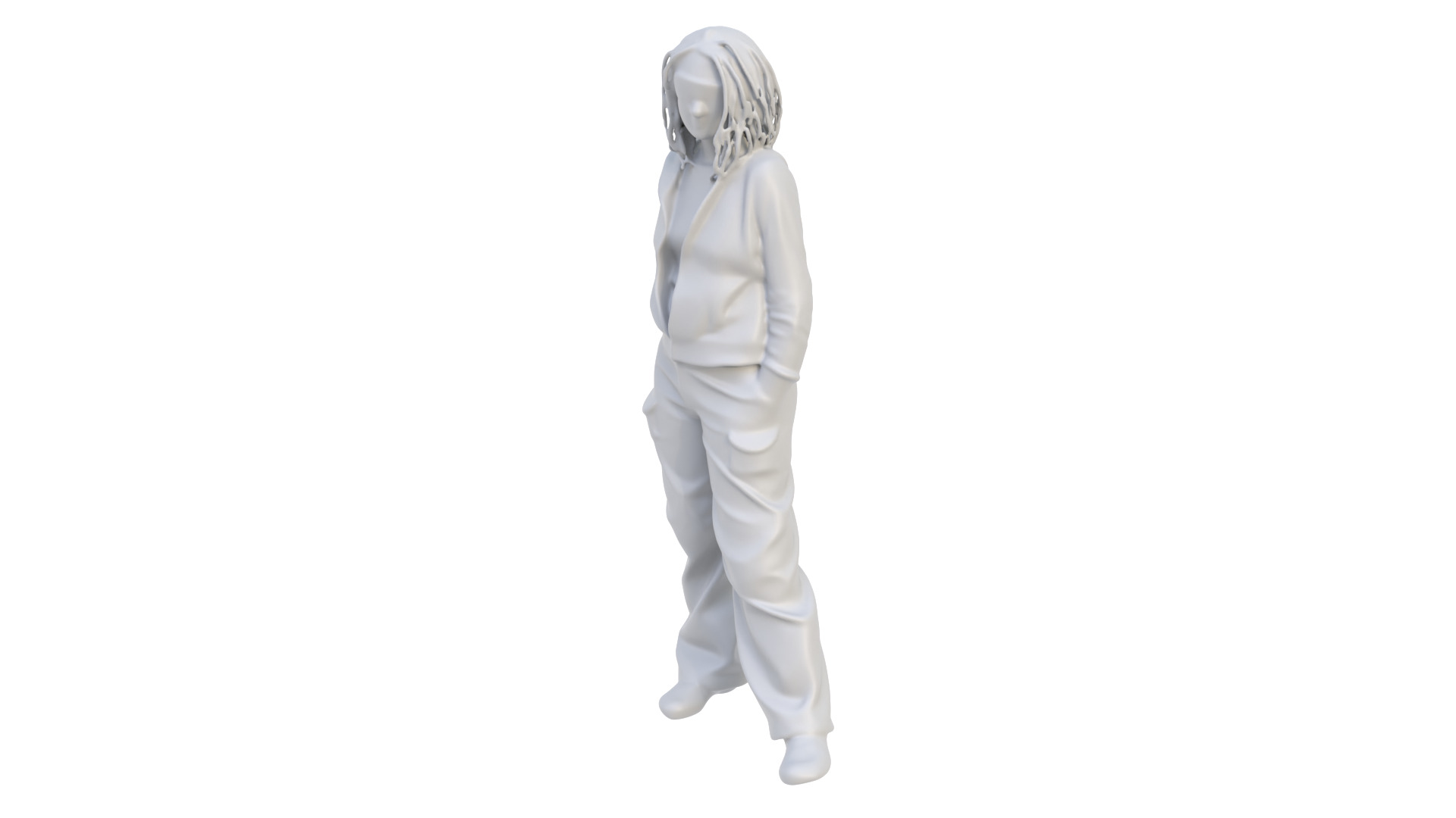 Girl character figurine 03 3D model_10
