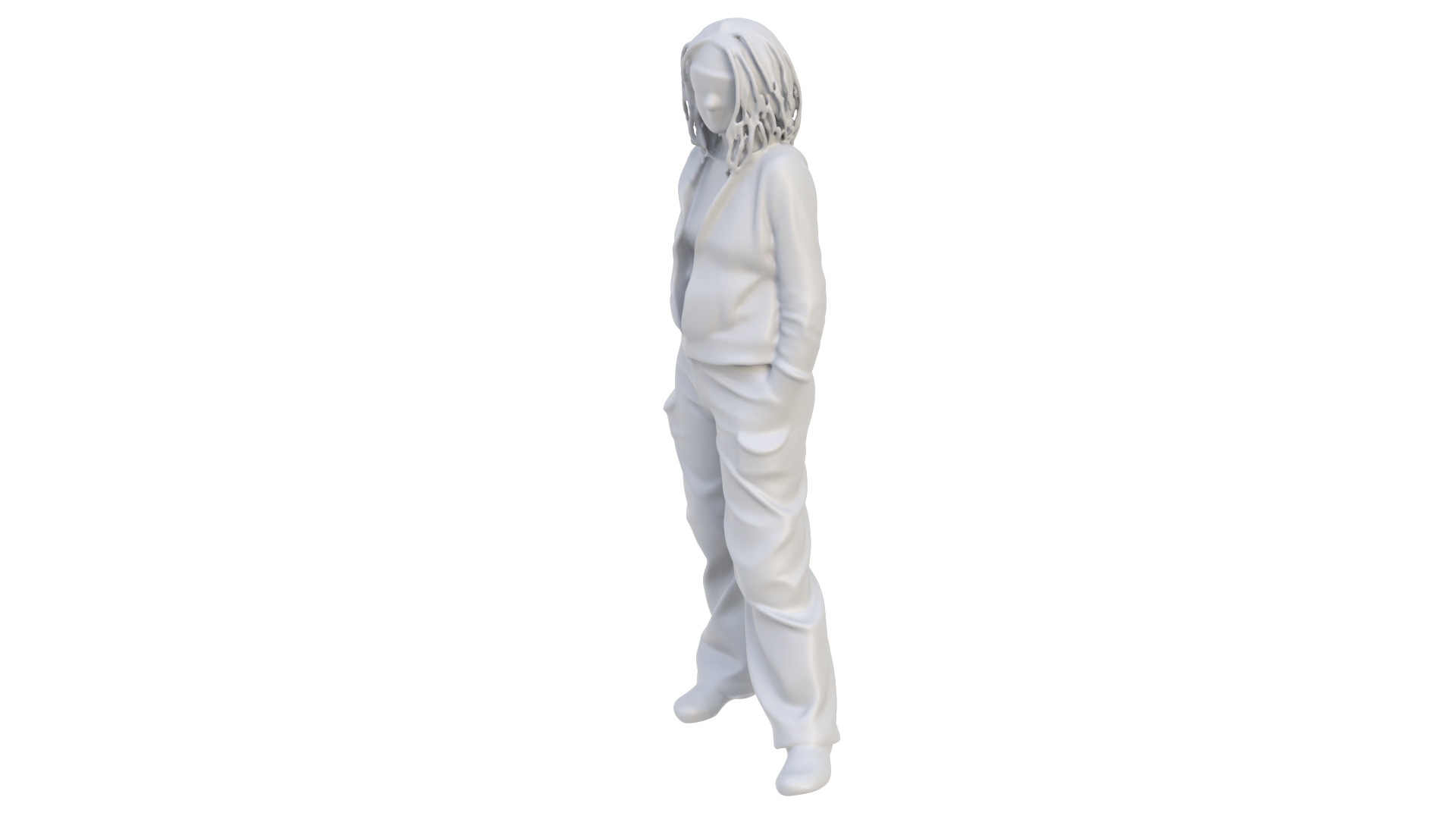 Girl character figurine 03 3D model_2