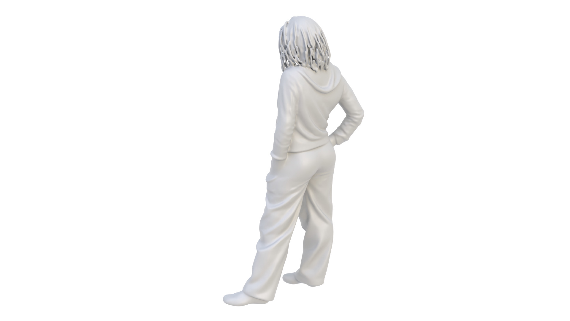 Girl character figurine 03 3D model_4