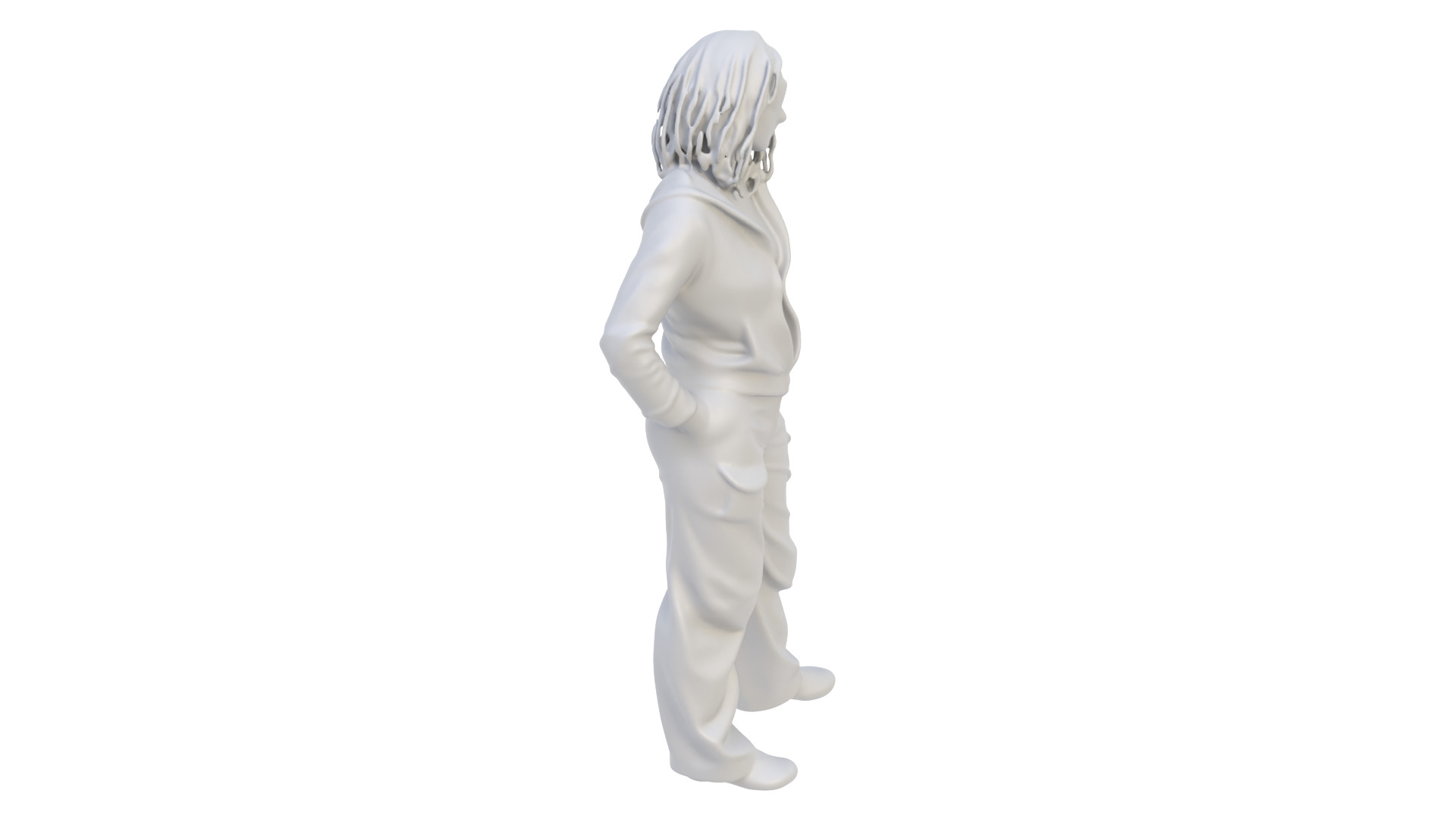 Girl character figurine 03 3D model_7