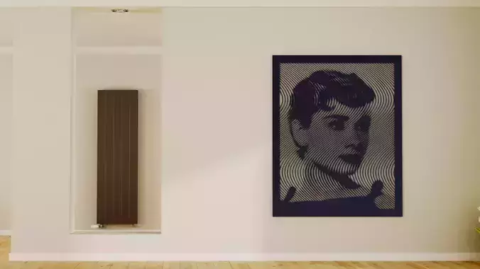 Halftone wall sticker AUDREY HEPBURN 01