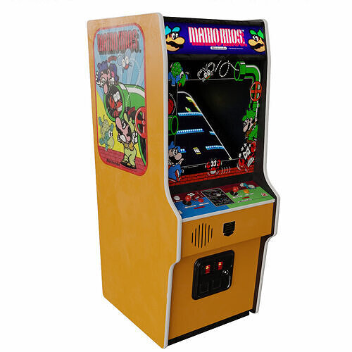 Mario Bros Arcade Cabinet Retro Low-poly 3D model