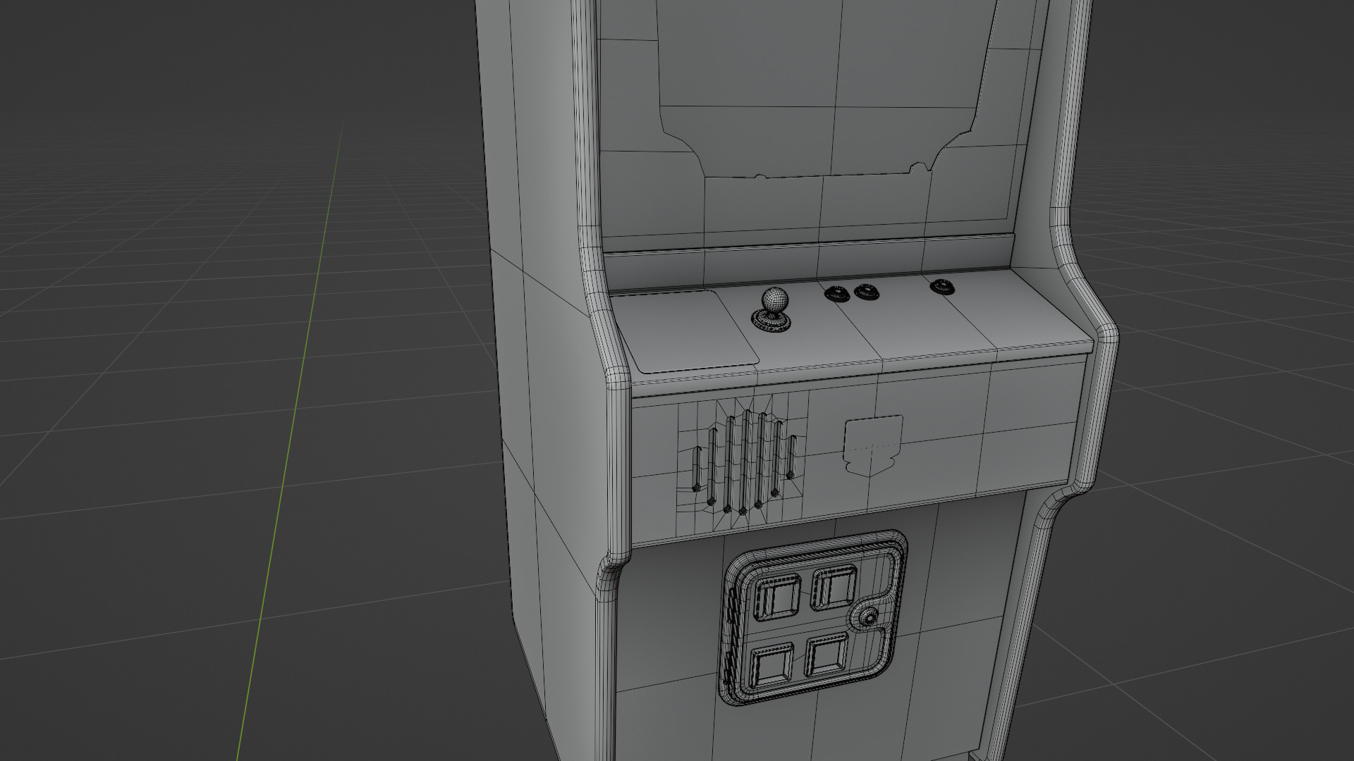 Donkey Kong Arcade Cabinet Retro Low-poly 3D model_6