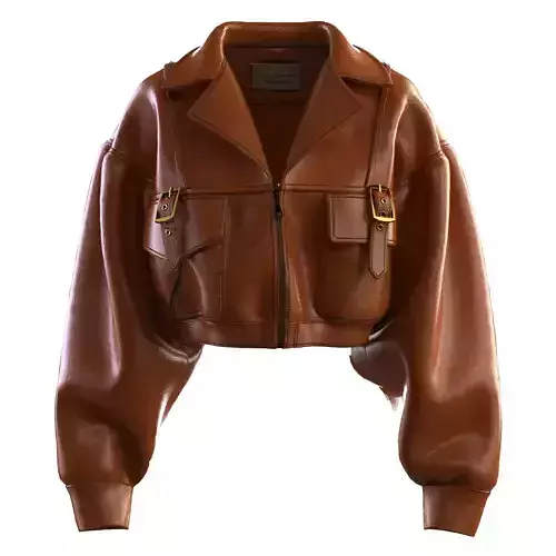 Buckle leather Jacket