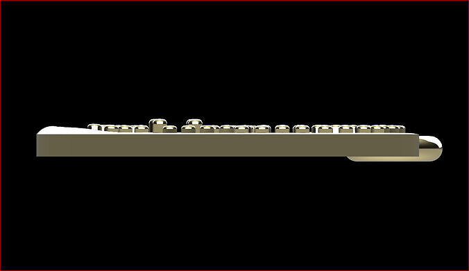 Letter O- Diamond-Studded 3D Model - P-21 3D print model  3D print model