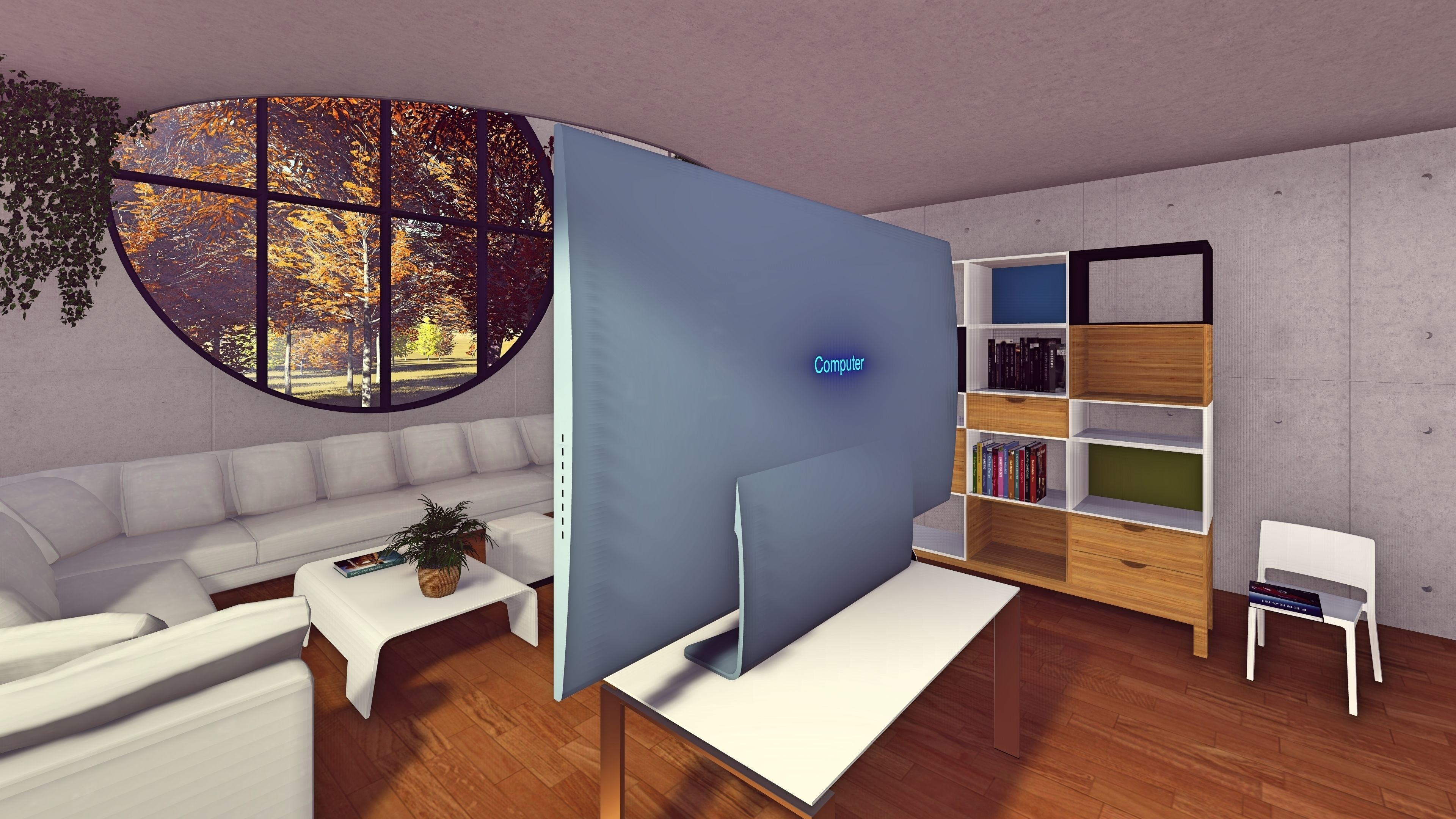 Computer Monitor Screen Free low-poly 3D model_1