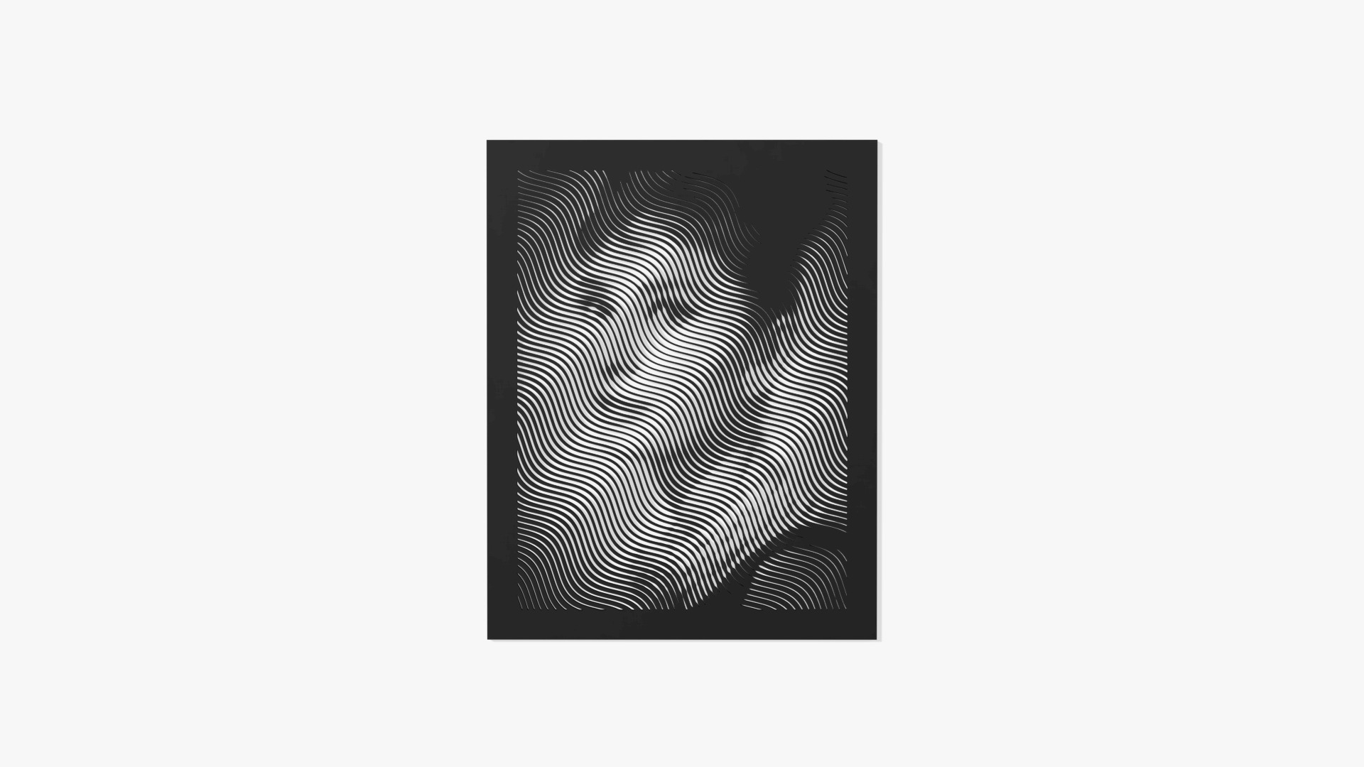 Halftone wall sticker AUDREY HEPBURN 03 3D print model_2