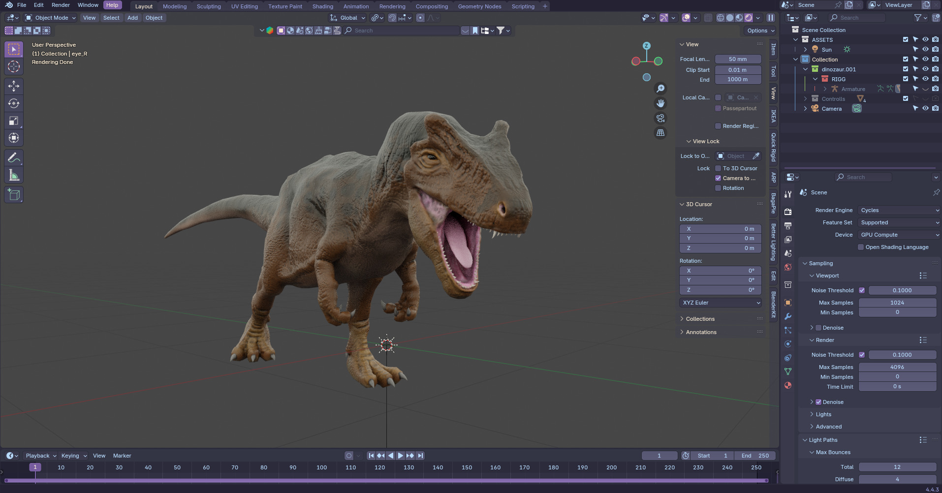 Allosaurus 3D model_6