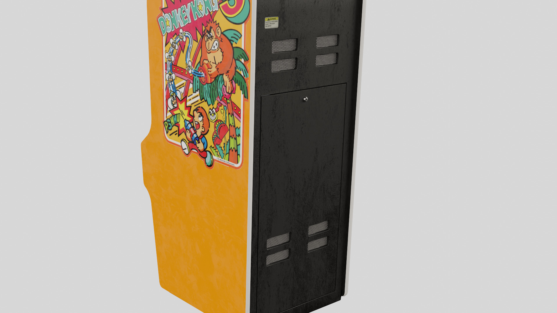 Donkey Kong 3 Arcade Cabinet Retro Low-poly 3D model_4
