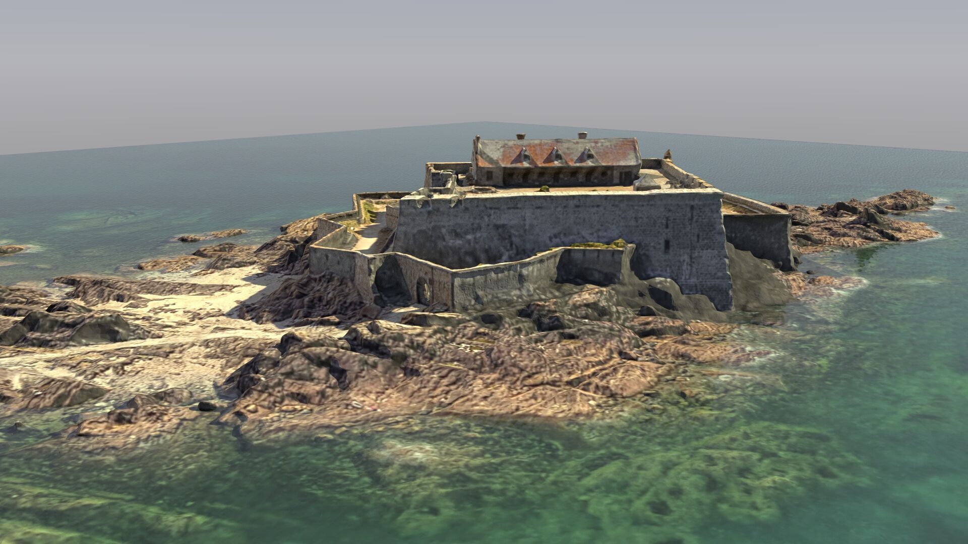 Old castle Low-poly 3D model_16