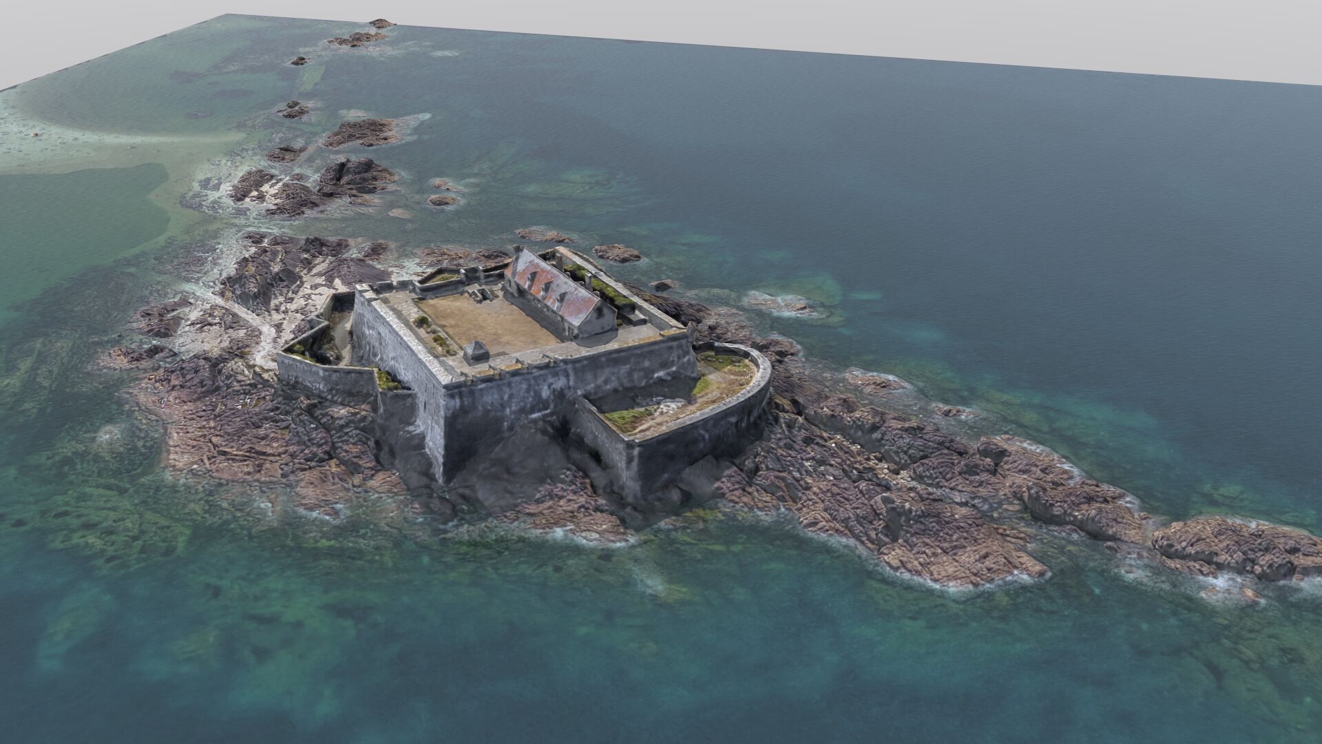 Old castle Low-poly 3D model_10