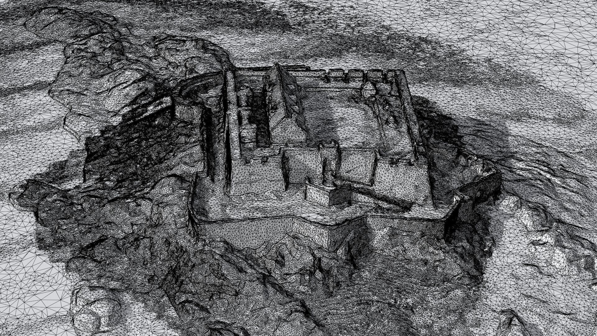 Old castle Low-poly 3D model_8