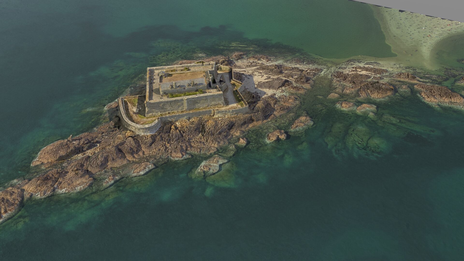 Old castle Low-poly 3D model_12