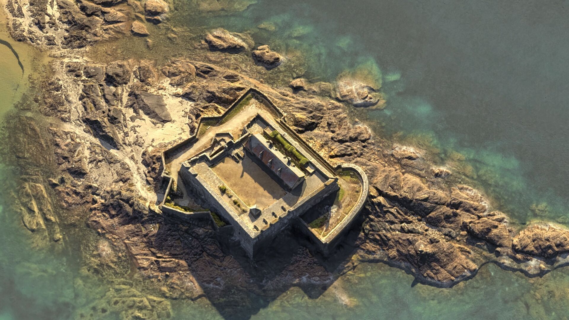 Old castle Low-poly 3D model_6