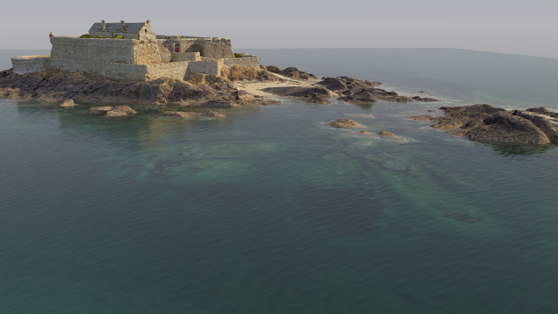 Old castle Low-poly 3D model_14