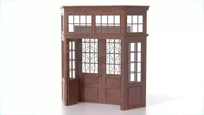Antique Wooden Double Door 02