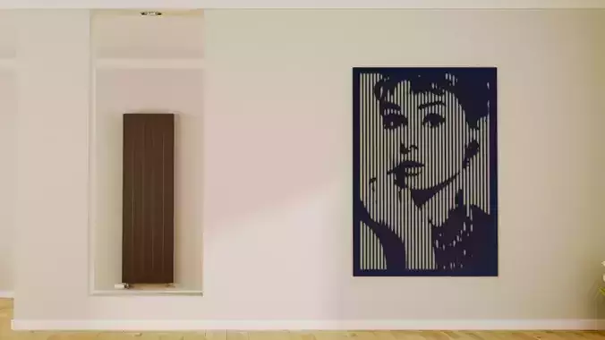 Halftone wall sticker AUDREY HEPBURN 04 3D print model