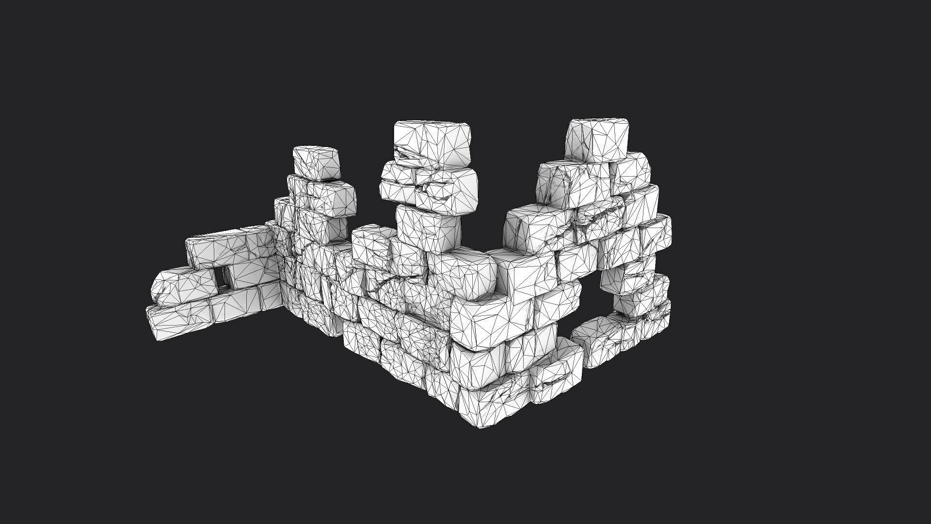 Old Ruin 2 Low-poly 3D model_6