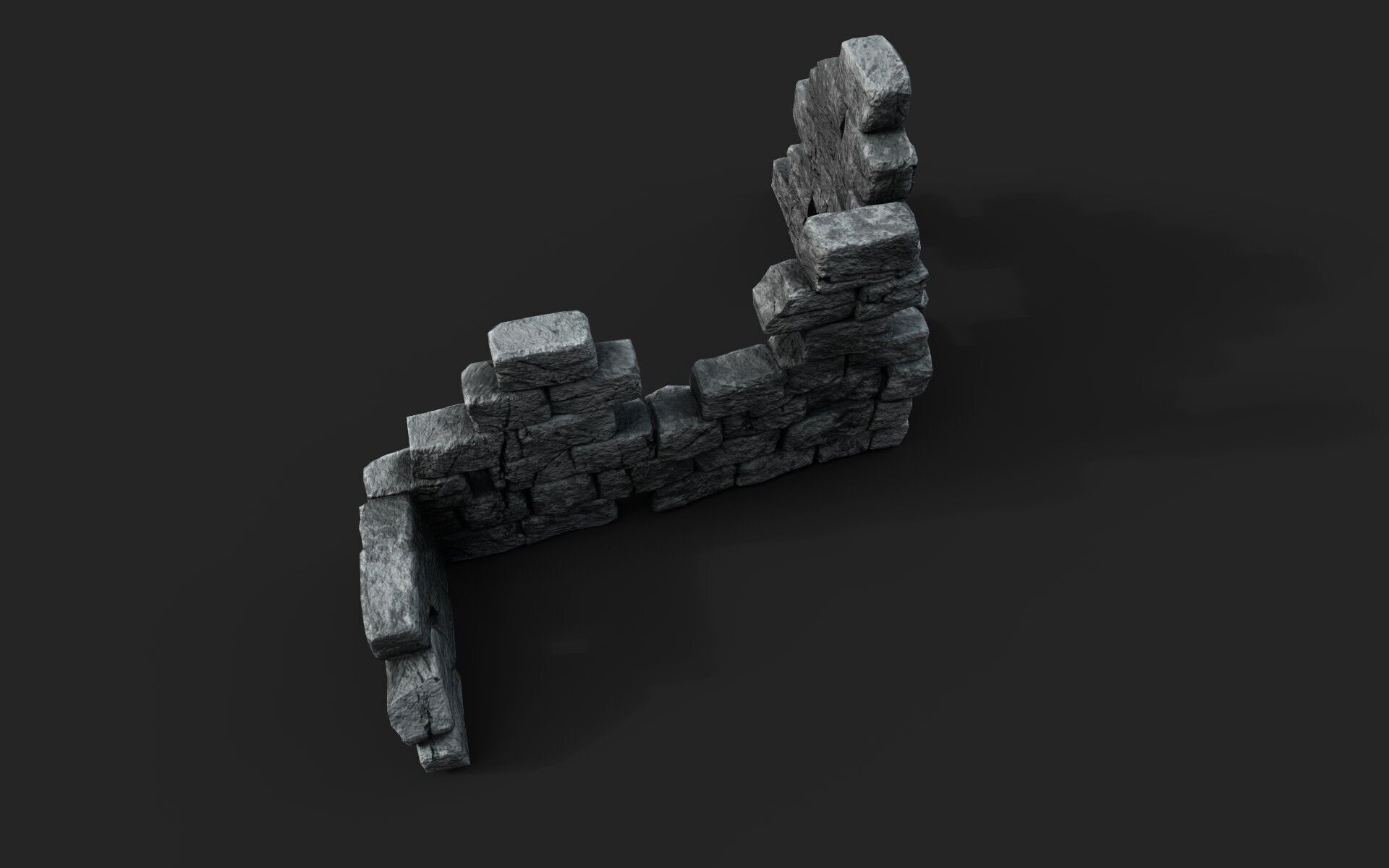 Old Ruin 2 Low-poly 3D model_5