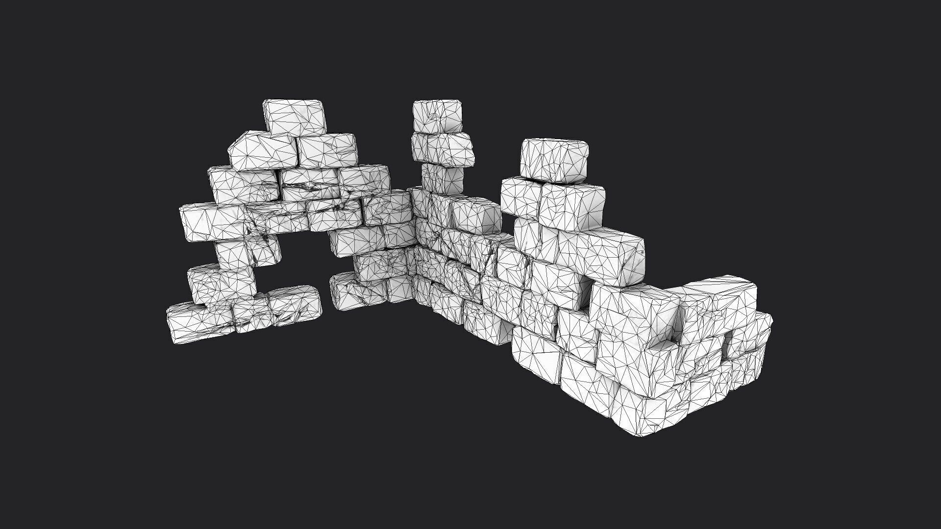 Old Ruin 2 Low-poly 3D model_8