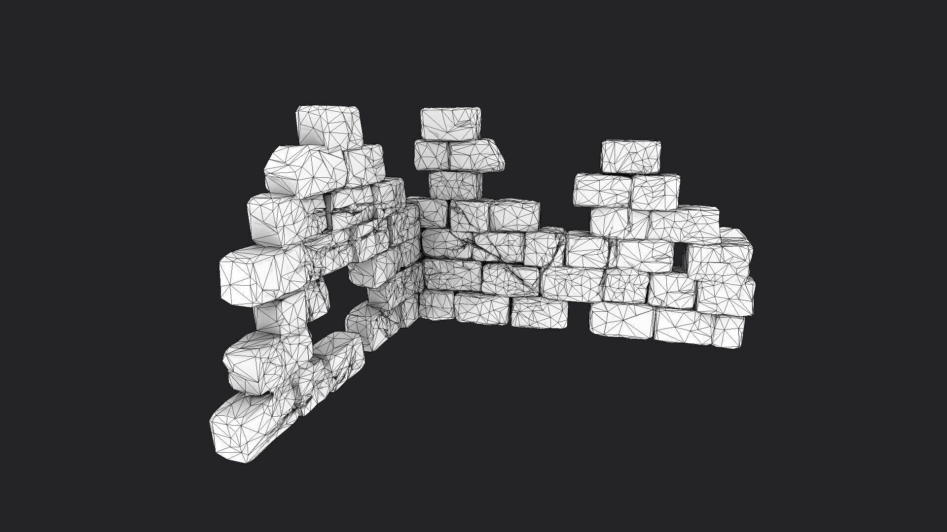 Old Ruin 2 Low-poly 3D model_7