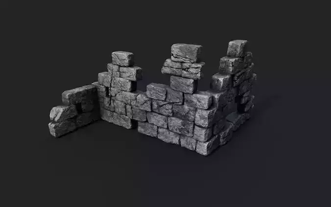 Old Ruin 2 Low-poly 3D model