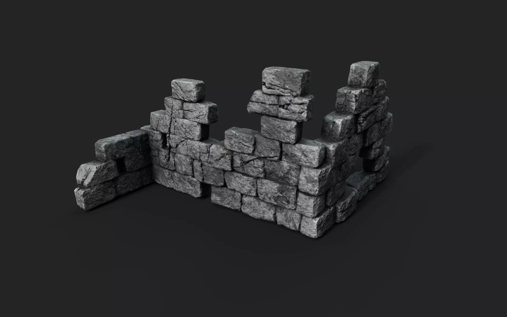 Old Ruin 2 Low-poly 3D model_0