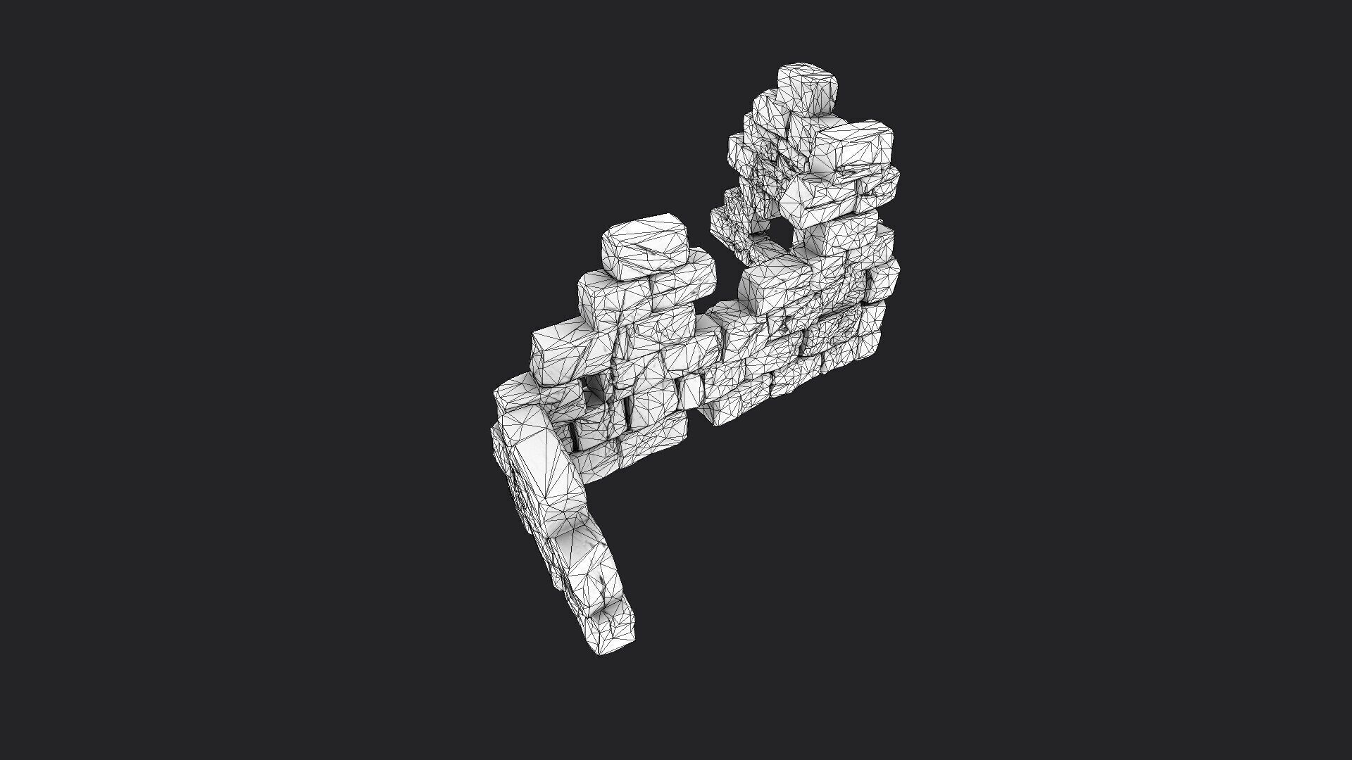 Old Ruin 2 Low-poly 3D model_9