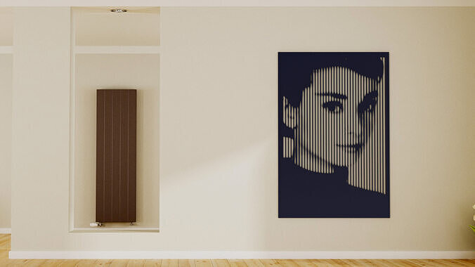 Halftone wall sticker AUDREY HEPBURN 05 3D print model