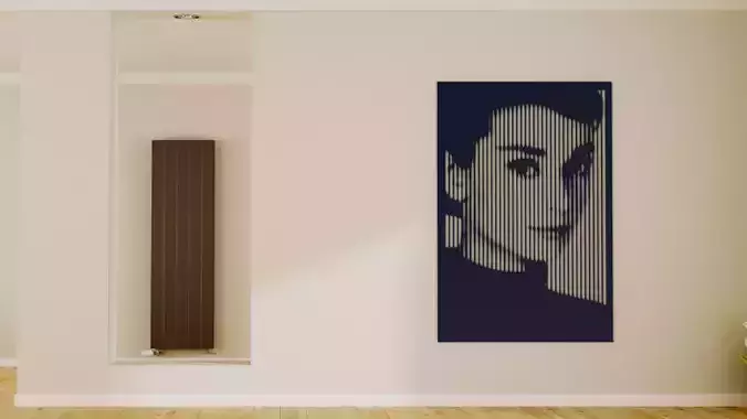 Halftone wall sticker AUDREY HEPBURN 05 3D print model