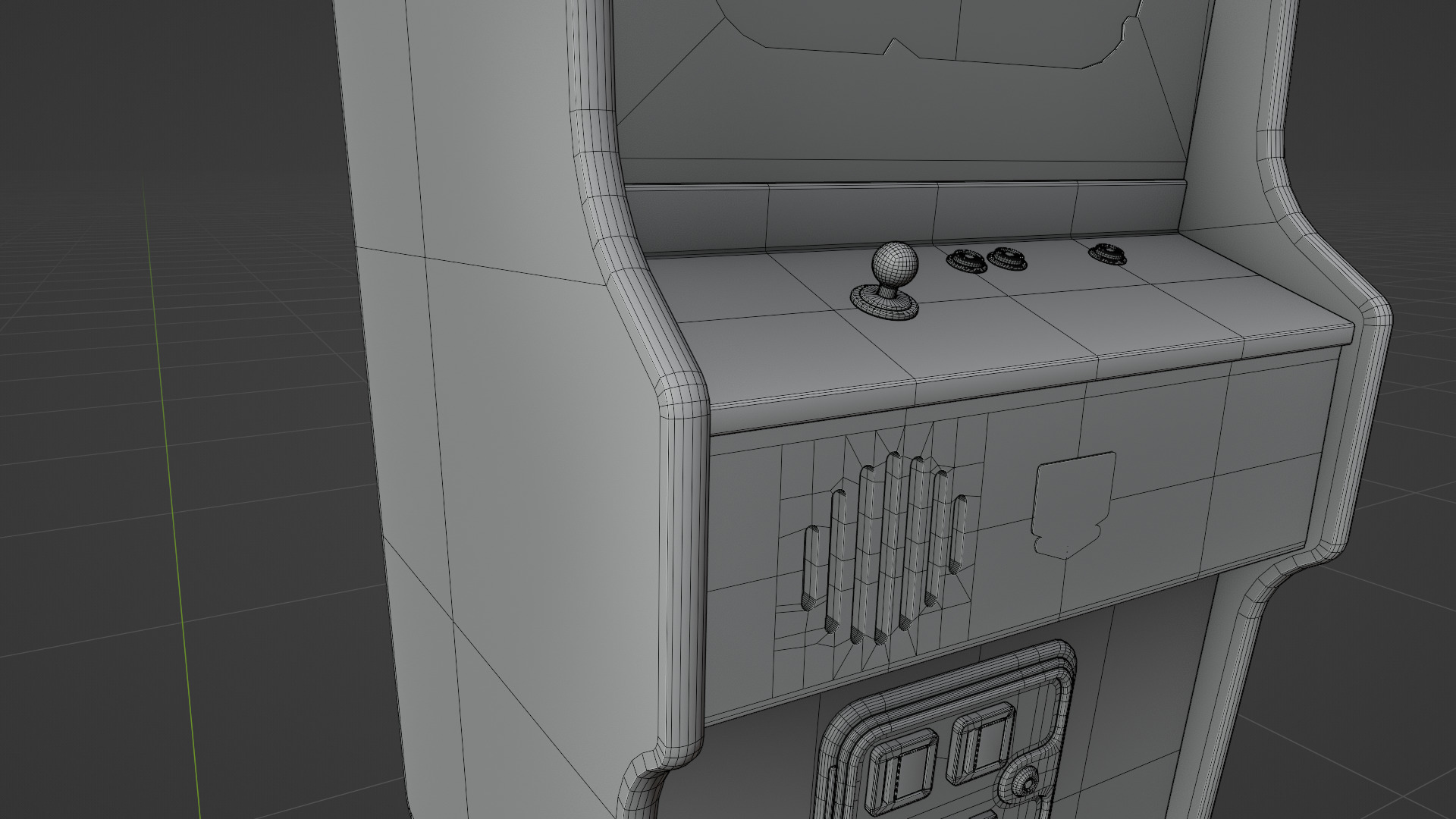 Donkey Kong Jr Arcade Cabinet Retro Low-poly 3D model_6