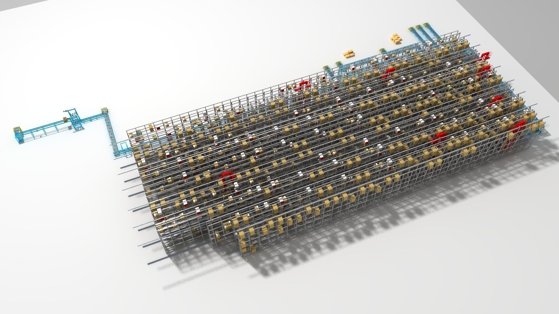 Storage warehouse Low-poly 3D model_6