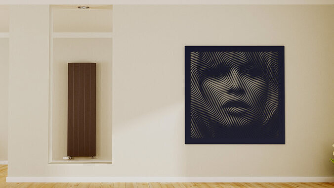 Halftone wall sticker BRIGITTE BARDOT 3D print model