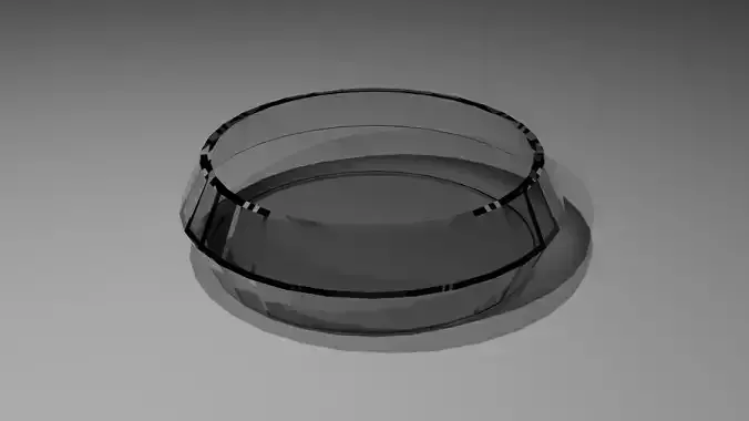 Low Poly Glass 3D Model  Printable  Game Ready