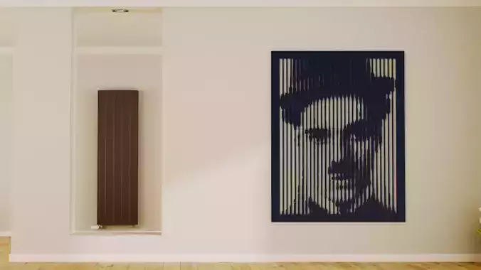 Halftone wall sticker Charlie Chaplin 3D print model