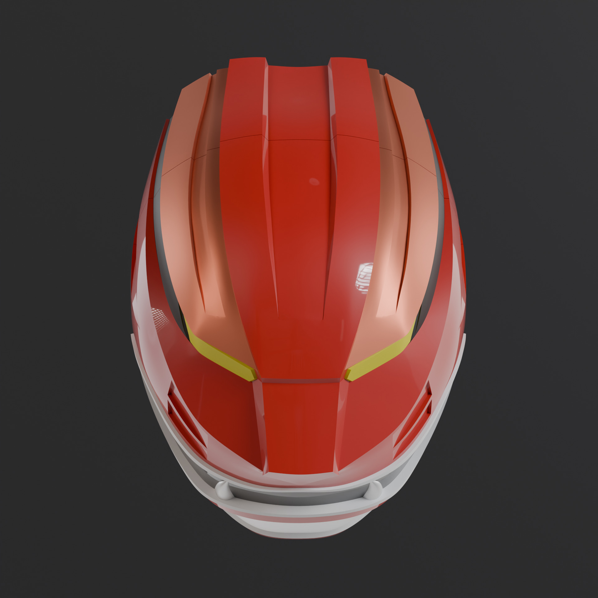 Power Rangers Wild Force  Gao Red Helmet Wearable model 3D print model_5