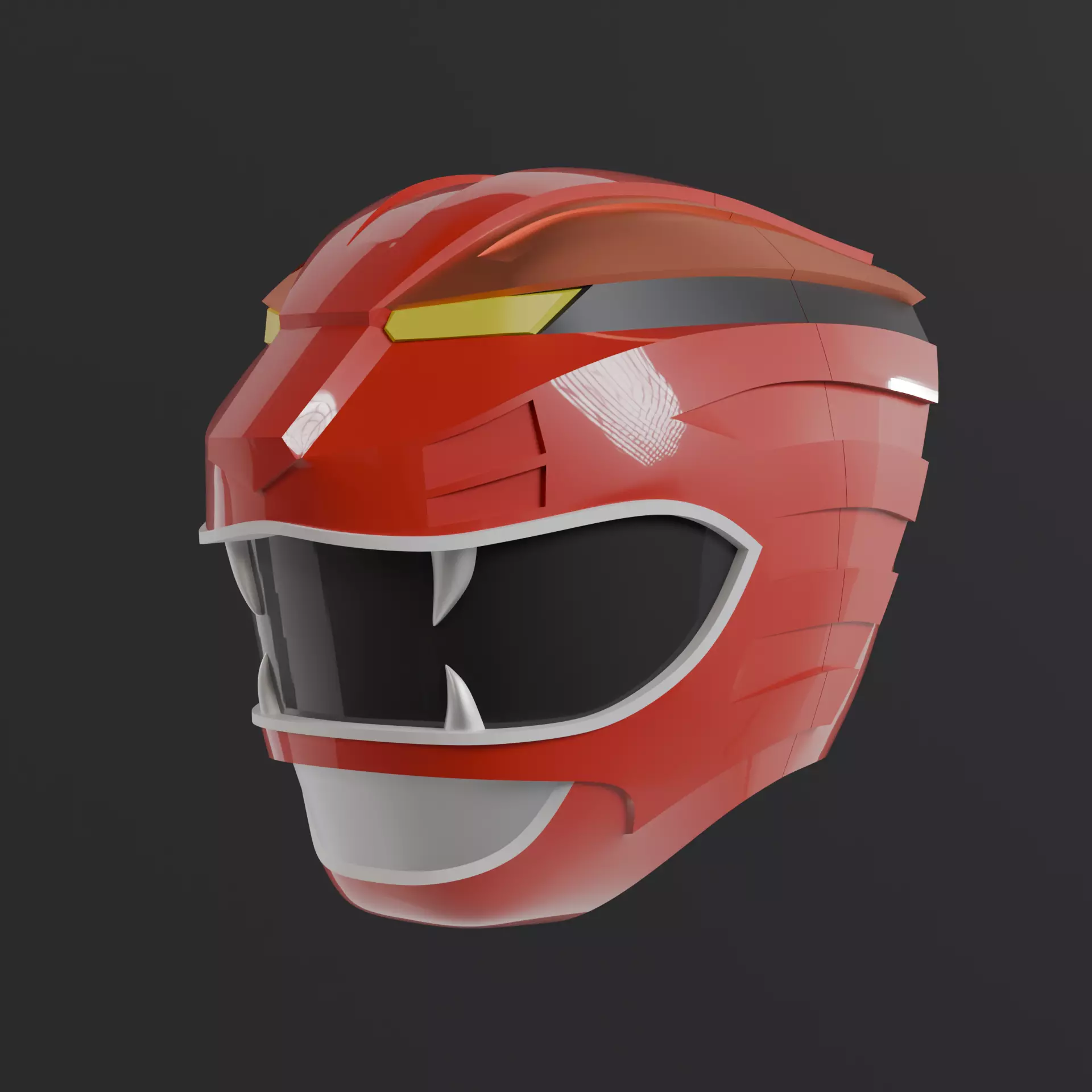 Power Rangers Wild Force  Gao Red Helmet Wearable model 3D print model_0